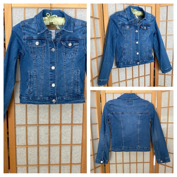 Levi’s Denim Jean Jacket SZ M Girls - Picture 1 of 8